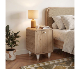 Κομοδίνο Doro χρώμα sepet oak 35,3x34x51εκ.