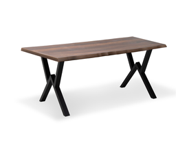 Τραπέζι Walter Mdf - μεταλλικό χρώμα καρυδί 140x80x75εκ.