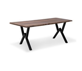 Τραπέζι Walter Mdf - μεταλλικό χρώμα καρυδί 160x80x75εκ.