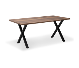 Τραπέζι Jeremy Mdf - μεταλλικό χρώμα καρυδί 140x80x75εκ.