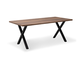 Τραπέζι Jeremy Mdf - μεταλλικό χρώμα καρυδί 160x80x75εκ.