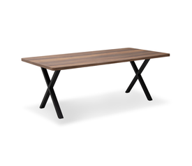 Τραπέζι Jeremy Mdf - μεταλλικό χρώμα καρυδί 200x100x75εκ.