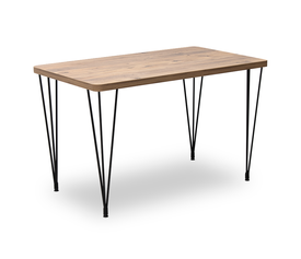 Τραπέζι Roger Mdf - μεταλλικό χρώμα ακακίας 120x70x75εκ.