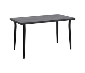 Τραπέζι Levico Mdf - μεταλλικό χρώμα σκούρο γκρι σκυροδέματος 120x70x75εκ.