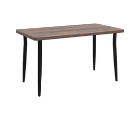 Τραπέζι Levico Mdf - μεταλλικό χρώμα καπνιστή καρυδιά 130x75x75εκ.