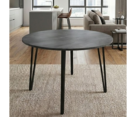 Τραπέζι Zeno χρώμα σκούρο γκρι σκυροδέματος Ø110x73,5εκ.