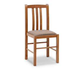Καρέκλα τραπεζαρίας Derry από μασίφ ξύλο οξιάς χρώμα καρυδί 42x42x90εκ.