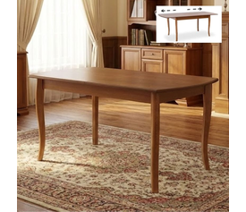 Τραπέζι Belfast μασίφ ξύλο-MDF επεκτεινόμενο χρώμα καρυδί 150/200x89x78εκ.