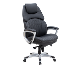 Καρέκλα γραφείου διευθυντική Duke από τεχνόδερμα χρώμα μαύρο 72x70x120/125εκ.