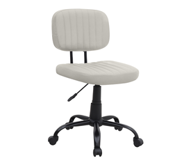 Καρέκλα γραφείου Romano από τεχνόδερμα χρώμα λευκό 46x53x79/86εκ.