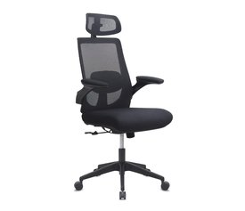 Καρέκλα γραφείου διευθυντική Belora με ύφασμα Mesh χρώμα μαύρο 63,5x62x117/127εκ.