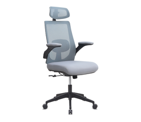 Καρέκλα γραφείου διευθυντική Belora με ύφασμα Mesh χρώμα γκρι 63,5x62x117/127εκ.