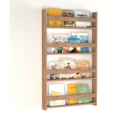 Επιτοίχια ραφιέρα Montessori χρώμα pine oak 74x10x120εκ.