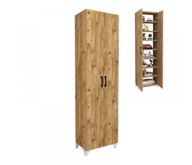 Ντουλάπα - Παπουτσοθήκη Lilly χρώμα pine oak 49x32x178εκ.