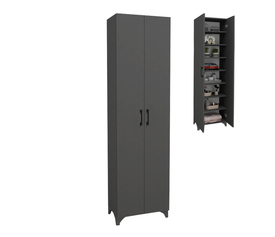 Ντουλάπα - Παπουτσοθήκη Lilly χρώμα ανθρακί 49x32x178εκ.