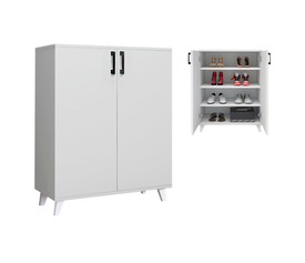 Παπουτσοθήκη Lilly χρώμα λευκό 72x32,5x88εκ.