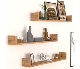 Ραφιέρα τοίχου Tyrion 3 τεμαχίων χρώμα pine oak 90x15x12εκ.