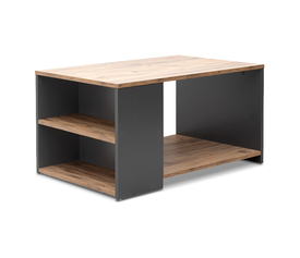 Τραπεζάκι σαλονιού Sylvia χρώμα pine oak - ανθρακί 90,2x59,2x48,1εκ.