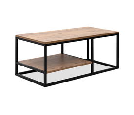 Τραπεζάκι σαλονιού Kane μεταλλικό - μελαμίνης χρώμα pine oak 106x50x42εκ.