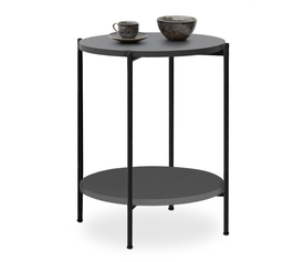 Βοηθητικό τραπεζάκι Argento χρώμα ανθρακί 43x43x60εκ.