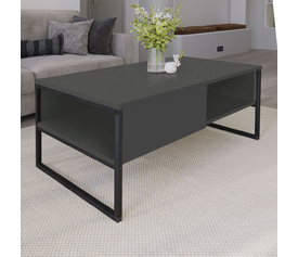 Τραπεζάκι σαλονιού Lawrence χρώμα ανθρακί 105x60x46εκ.