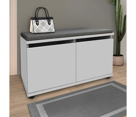 Παπουτσοθήκη Twain 8 ζευγών χρώμα λευκό 80x35x42εκ.