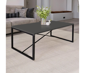 Τραπεζάκι σαλονιού Harte χρώμα ανθρακί 100x55x42εκ.