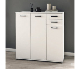 Παπουτσοθήκη - ντουλάπι Polly χρώμα λευκό 108x35x108εκ.