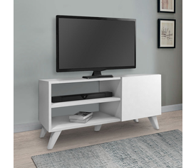 Έπιπλο τηλεόρασης Evelyn χρώμα λευκό 100x35x46εκ.
