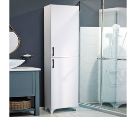 Ντουλάπι κουζίνας/μπάνιου Charlie χρώμα λευκό 49x31,8x173,9εκ.