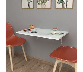 Τραπέζι κουζίνας - Γραφείο επιτοίχιο πτυσσόμενο Ravan χρώμα λευκό 72x45εκ.