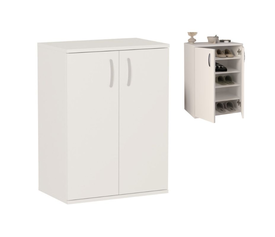 Παπουτσοθήκη - Ντουλάπι Manolo χρώμα λευκό 60x38x81,4εκ.