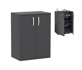 Παπουτσοθήκη - Ντουλάπι Manolo χρώμα ανθρακί 60x38x81,4εκ.