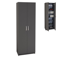 Παπουτσοθήκη Renso δίφυλλη χρώμα ανθρακί 59,8x37,8x178,5εκ.