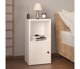 Κομοδίνο Vito χρώμα λευκό 34x30x66,4εκ.