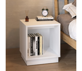 Κομοδίνο Gino χρώμα λευκό 40x35,3x45εκ.