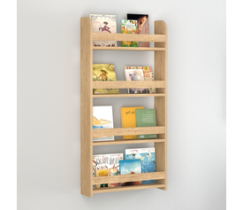 Επιτοίχια βιβλιοθήκη - ραφιέρα Montessori χρώμα sapphire oak 60x15x120εκ.