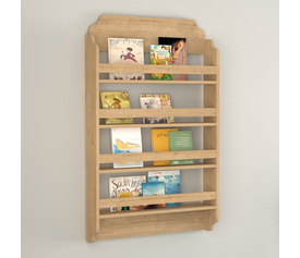 Επιτοίχια βιβλιοθήκη - ραφιέρα Montessori χρώμα sapphire oak 80x15x132εκ.