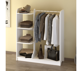 Έπιπλο εισόδου Rozesme χρώμα λευκό 120x40x135εκ.