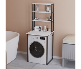 Έπιπλο πλυντηρίου Bobby χρώμα λευκό 67x60x178εκ.