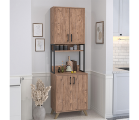 Έπιπλο κουζίνας Sedef χρώμα pine oak 61x40x202,1εκ.