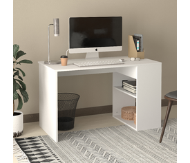 Γραφείο εργασίας Smyrna χρώμα λευκό 120x60x74,4εκ.