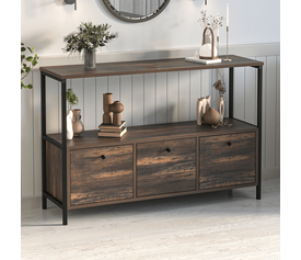 Μπουφές Mars χρώμα rustic καρυδί 122x36x80,1εκ.