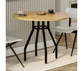 Τραπέζι Roma χρώμα pine oak Ø80x75εκ.