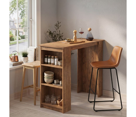 Τραπέζι μπαρ Toska χρώμα pine oak 120x50x103,6εκ.