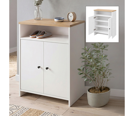Παπουτσοθήκη - Ντουλάπι Efsun χρώμα λευκό - sapphire oak 62x35x86εκ.