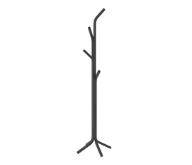 Triad metal coat stand, black, 37.5 x 37.5 x 146.8 cm