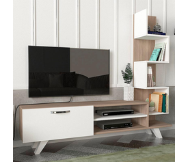 Έπιπλο τηλεόρασης Ceren χρώμα λευκό - cordoba 149,5x31x131,6εκ.