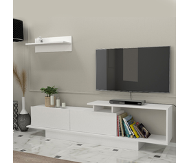 Έπιπλο τηλεόρασης Novara χρώμα λευκό 180x29,6x45εκ.