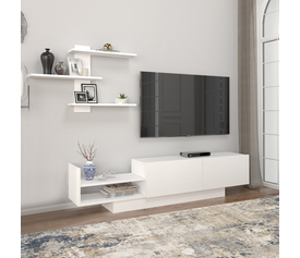 Σύνθεση τηλεόρασης Egemen χρώμα λευκό 180x32x40εκ.